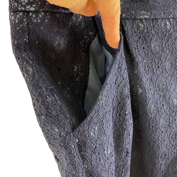 LC Lauren Conrad Navy Blue Lace High Rise Shorts Size 16 - Picture 4 of 9